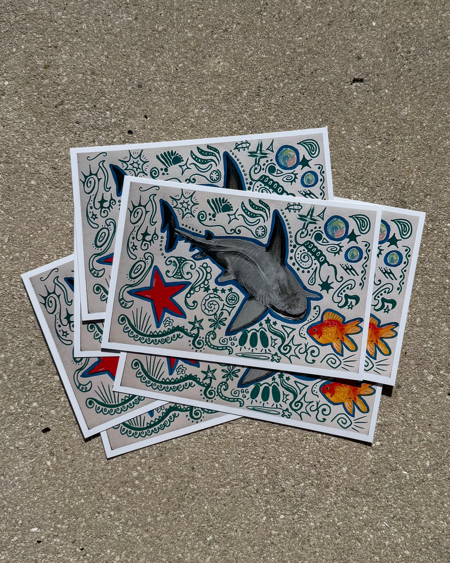 Whimsical Shark Print