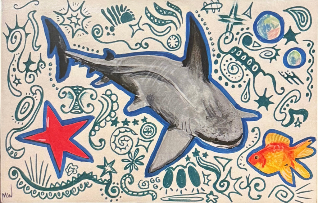 Whimsical Shark Print