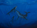 Diver and Whales Painting