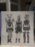 Sable Ward Trio Pen Drawing