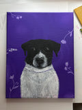 Simple Floral Pet Portrait