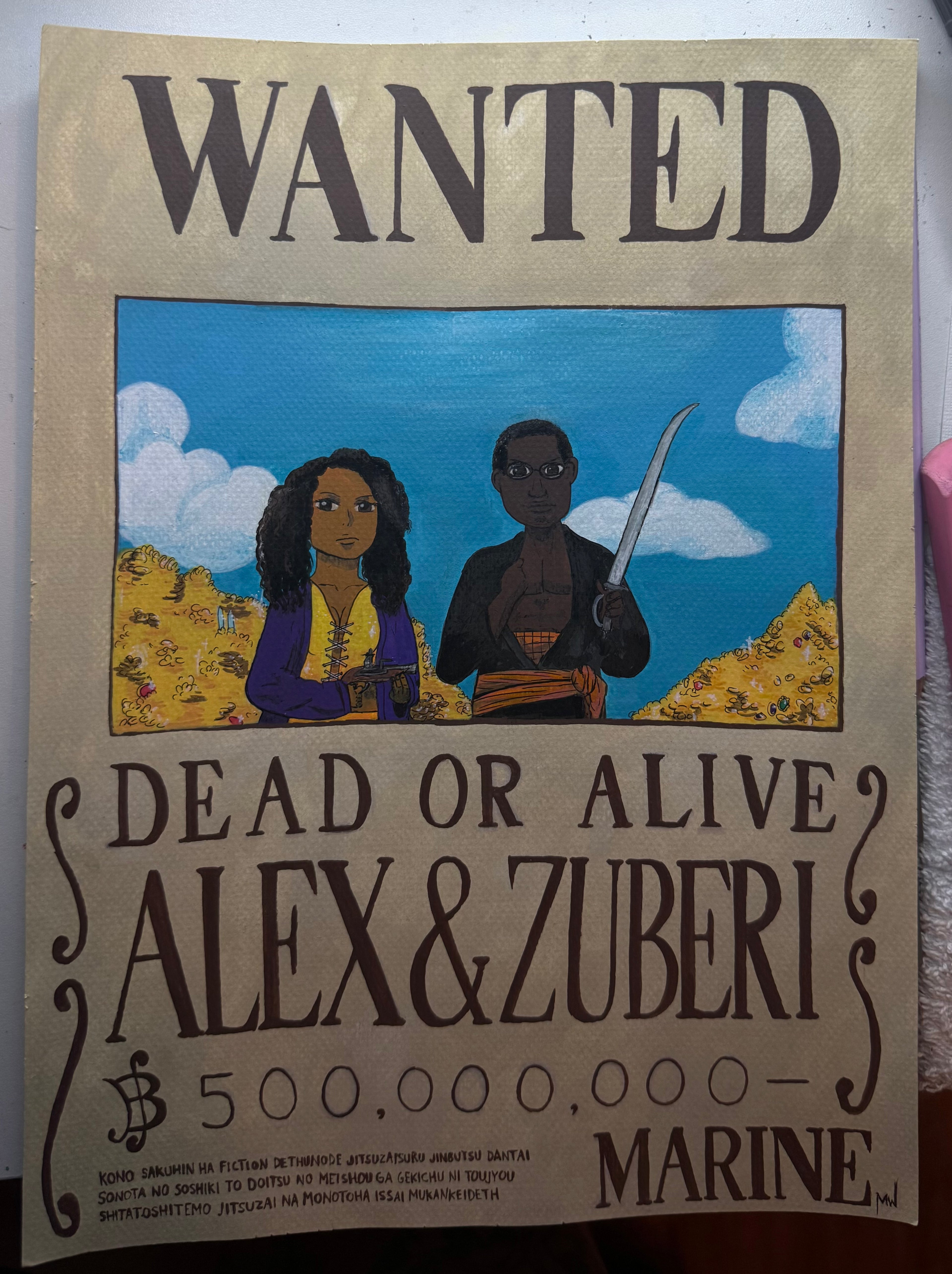 One Piece Couple Wanted Poster