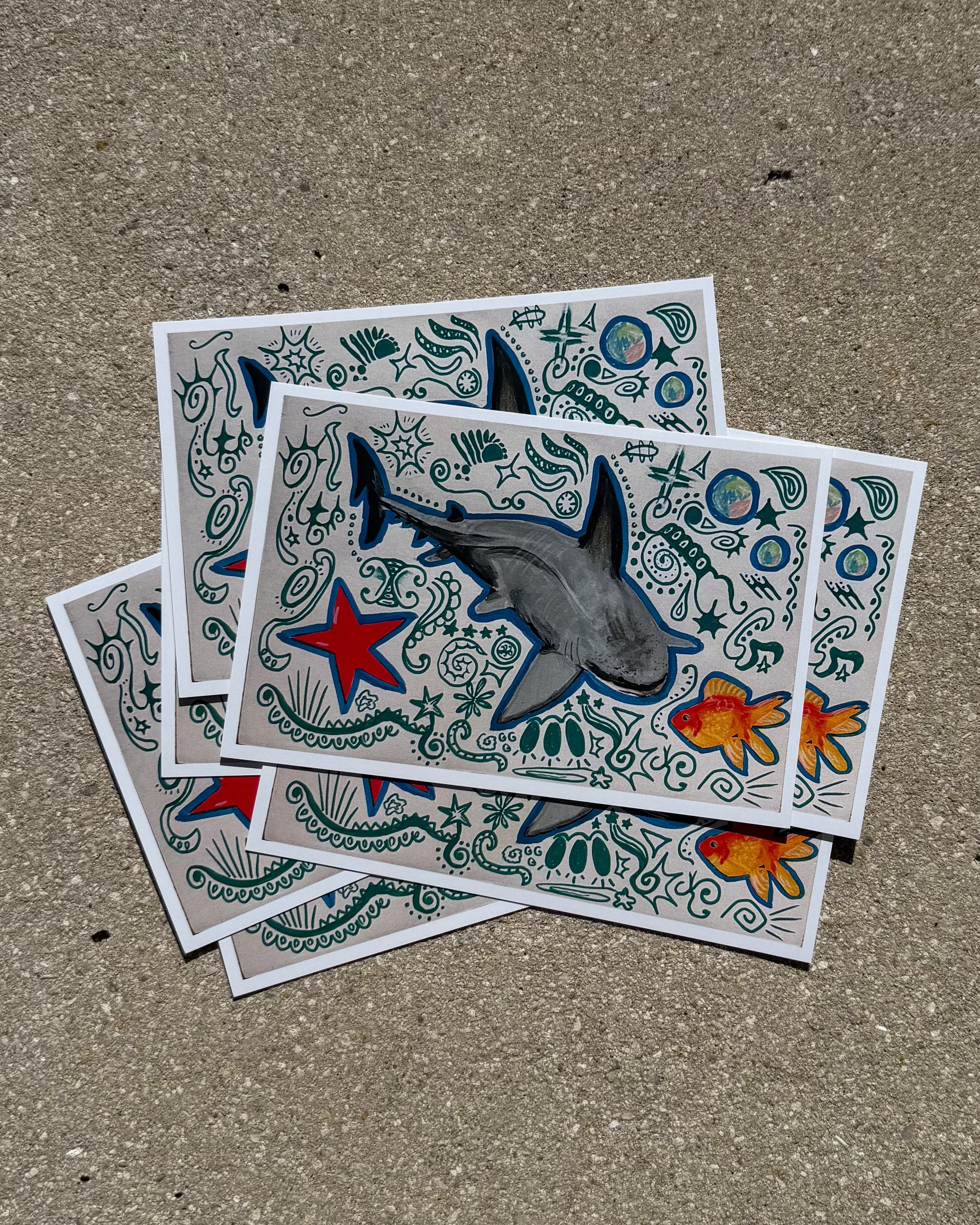 Whimsical Shark Print